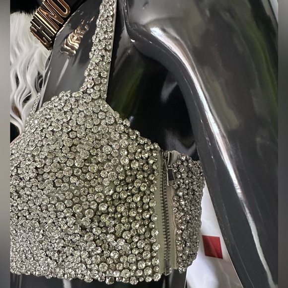 Moschino x H&M Rhinestones Covered Bustier Top - Picture 6 of 13